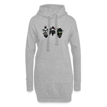 Couleur du groupe de motards - Sweat-shirt à capuche long Femme - gris chiné - Devant