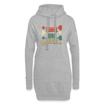 4 Klasse Grundschule - VIERTKLÄSSLER - Hoodie-Kleid - Grau meliert - Vorne