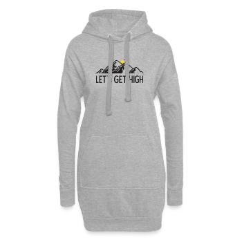 Berge - Lasst uns hoch hinaus - Hoodie-Kleid - Grau meliert - Vorne
