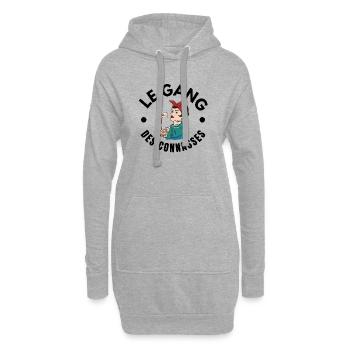 copine, meilleures copines, bande de filles - Sweat-shirt à capuche long Femme - gris chiné - Devant