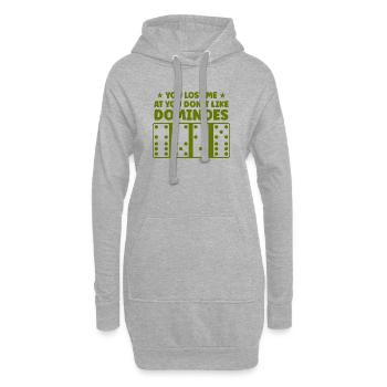 Domino Design - Hoodie-Kleid - Grau meliert - Vorne
