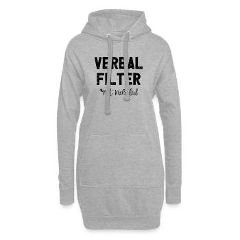 Verbal Filter Not Included I Fun Lustiges - Hoodie-Kleid - Grau meliert - Vorne
