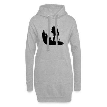 Bergsteiger - Hoodie-Kleid - Grau meliert - Vorne