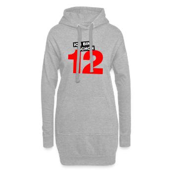 Ich bin schon 12 - Hoodie-Kleid - Grau meliert - Vorne