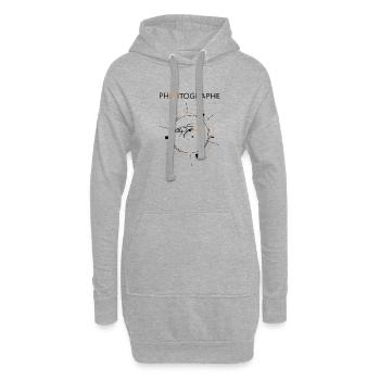 Photograph - Hoodie-Kleid - Grau meliert - Vorne