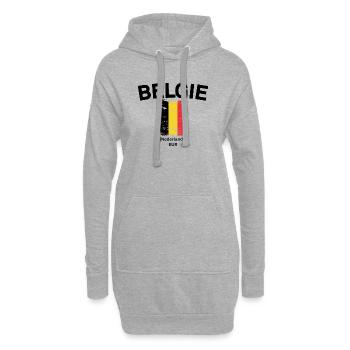 Belgische Buschflagge in Notnot - Hoodie-Kleid - Grau meliert - Vorne