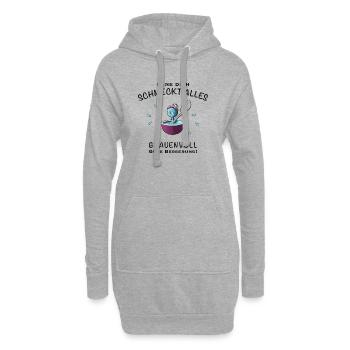 Gute Besserung! Ohne dich schmeckts grauenvoll - Hoodie-Kleid - Grau meliert - Vorne