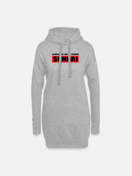 Senpai Statement Mangastyle Anime Japan Comic - Hoodie-Kleid - Grau meliert