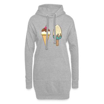 Eis - Hoodie-Kleid - Grau meliert - Vorne