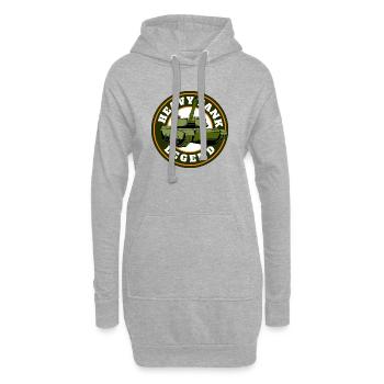 Heavy Legend - Panzer Design - Sweat-shirt à capuche long Femme - gris chiné - Devant