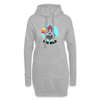 Bruderherz Geschwisterliebe Spruch Großer Bruder - Hoodie-Kleid - Grau meliert - Vorne