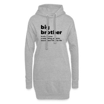 Frère et sœur Amour Big Brother Déclaration Bro - Sweat-shirt à capuche long Femme - gris chiné - Devant