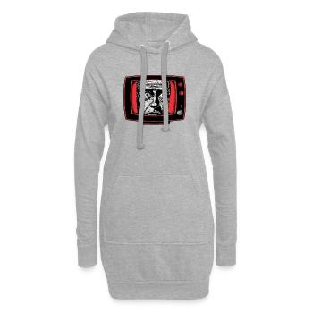 TV 02 - Sweat-shirt à capuche long Femme - gris chiné - Devant