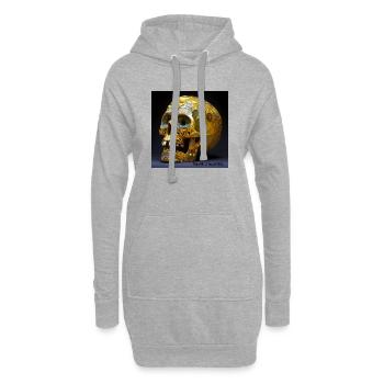 Der Tod ist schön 01 - Hoodie-Kleid - Grau meliert - Vorne