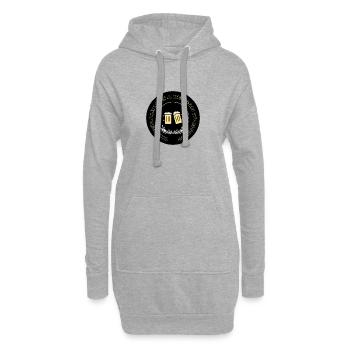 Beer / Cheers / Party / Happy / Drink - Hoodie-Kleid - Grau meliert - Vorne
