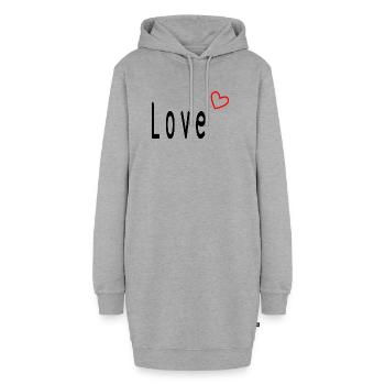 WEIHNACHTEN. FROHE WEIHNACHTEN. FROHE WEIHNACHTEN. NEUJAHR - Hoodie-Kleid - Grau meliert - Vorne