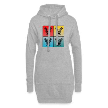 WEIHNACHTEN. FROHE WEIHNACHTEN. FROHE WEIHNACHTEN. NEUJAHR - Hoodie-Kleid - Grau meliert - Vorne