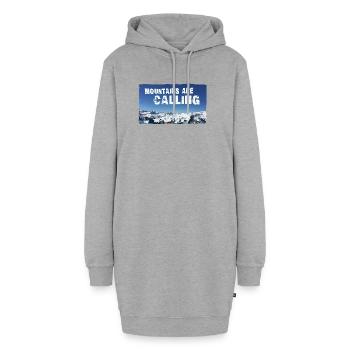 Mountains are Calling Damüls (2 Upload) - Hoodie-Kleid - Grau meliert - Vorne