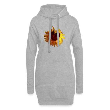 sommerliche blume, tolle pflanzen - Hoodie-Kleid - Grau meliert - Vorne
