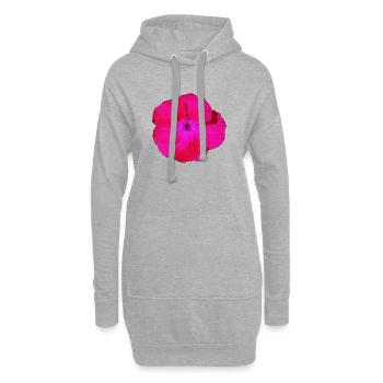 bartnelke, tolle blumendesigns - Hoodie-Kleid - Grau meliert - Vorne