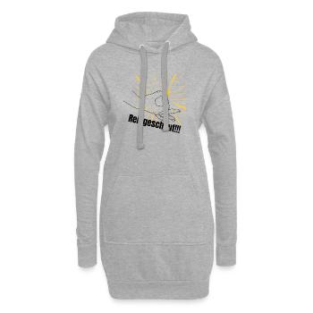 Poing de force dans l’auréole - Sweat-shirt à capuche long Femme - gris chiné - Devant