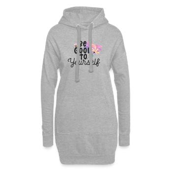 Soyez bon envers vous-même - Sweat-shirt à capuche long Femme - gris chiné - Devant