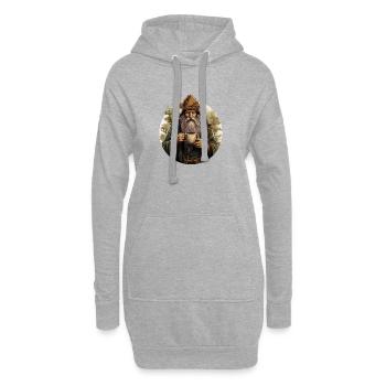 Druide avec un t-shirt fantasy RPG Coffee - Sweat-shirt à capuche long Femme - gris chiné - Devant