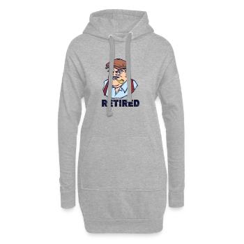 Pension Spruch Ruhestand Lebensabend Freiheit - Hoodie-Kleid - Grau meliert - Vorne
