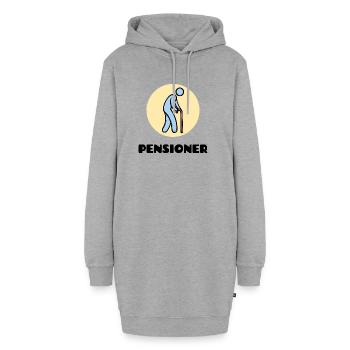 Pensionär Spruch Ruhestand Lebensabend Rente - Hoodie-Kleid - Grau meliert - Vorne