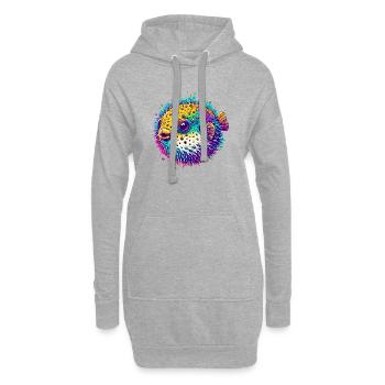 Kugelfisch - Hoodie-Kleid - Grau meliert - Vorne