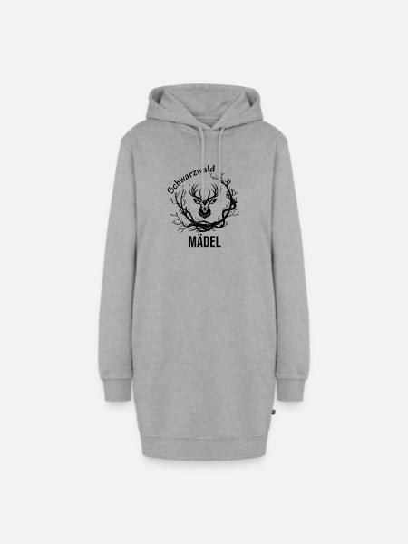 Schwarzwald Mädel - Hoodie-Kleid - Grau meliert
