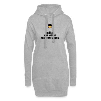 Freiheit Pensionierung Statement Senior Ruhestand - Hoodie-Kleid - Grau meliert - Vorne