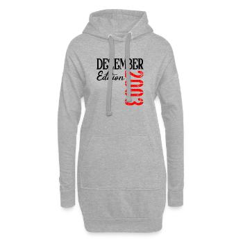 23. Geburtstag - Dreiundzwanzig Edition 2003 - Hoodie-Kleid - Grau meliert - Vorne