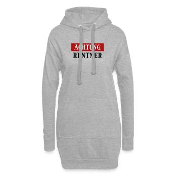 Abschied Ruhestand Statement Rentner Freiheit - Hoodie-Kleid - Grau meliert - Vorne