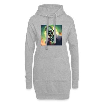 Zombie Halloween Edition 2023! Flux d’impression. - Sweat-shirt à capuche long Femme - gris chiné - Devant