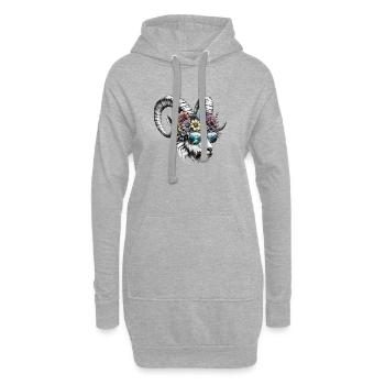 Lunettes de soleil Capricorne Floral Alps Zodiac - Sweat-shirt à capuche long Femme - gris chiné - Devant