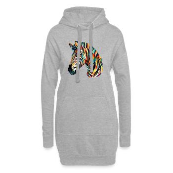 Zebra - Hoodie-Kleid - Grau meliert - Vorne