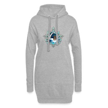 Steampunk-Geige mit geschwungenem Klavier im Ozean. - Hoodie-Kleid - Grau meliert - Vorne