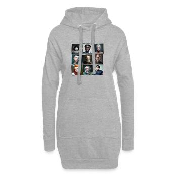 Super Ordinary 03 - Sweat-shirt à capuche long Femme - gris chiné - Devant