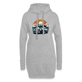 JDM voiture Japonais Rétro Voiture Racing Drifting Légende - Sweat-shirt à capuche long Femme - gris chiné - Devant