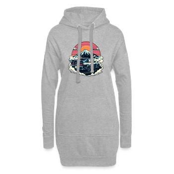 JDM voiture Japonais Rétro Voiture Racing Drifting Légende - Sweat-shirt à capuche long Femme - gris chiné - Devant
