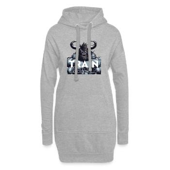 Entraînez-vous à la bête dure - Sweat-shirt à capuche long Femme - gris chiné - Devant