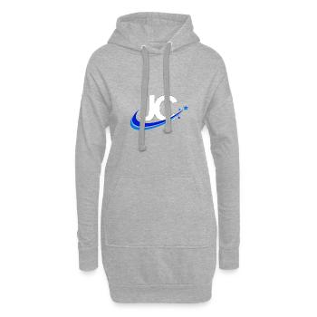 JC - Sweat-shirt à capuche long Femme - gris chiné - Devant