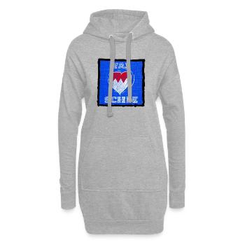 FAI SCHEE - Le dialecte franconien, c’est bien. - Sweat-shirt à capuche long Femme - gris chiné - Devant