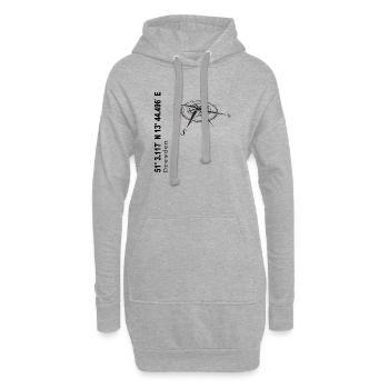 Koordinaten Dresden - Hoodie-Kleid - Grau meliert - Vorne