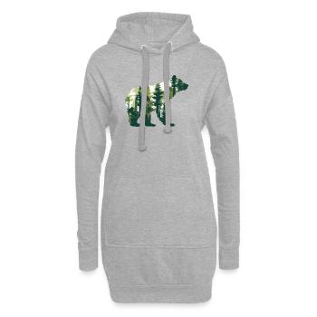 Bear, Forest, Wildlife, Animal, Nature, Bears - Hoodie Dress - heather grey - Front