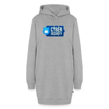 cyber security, ordinateur - Sweat-shirt à capuche long Femme - gris chiné - Devant