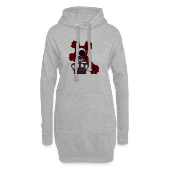 Königs-krone, kreuze, goth, verschenken - Hoodie-Kleid - Grau meliert - Vorne