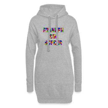 Franken sin Subber - fränkische Pop Art - Hoodie-Kleid - Grau meliert - Vorne