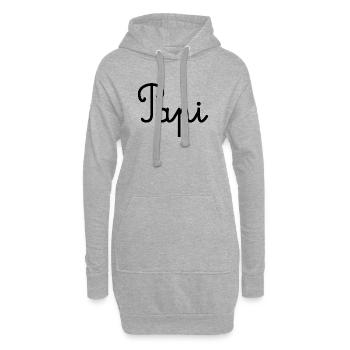 PAPI. PAPA. FÊTE DES PÈRES. BONNE FÊTE PAPA - Sweat-shirt à capuche long Femme - gris chiné - Devant